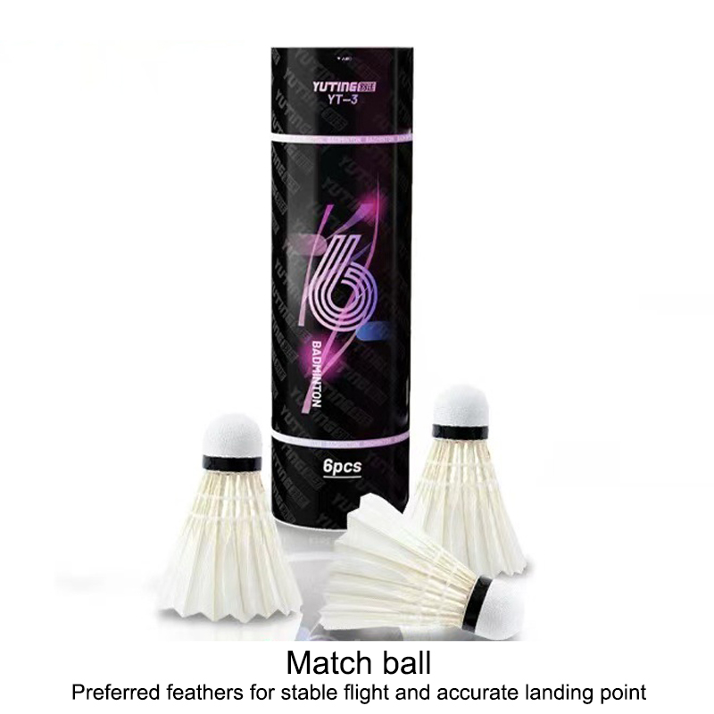 Badminton Shuttlecock - 3/6Pcs White Goose Feather Badminton Balls