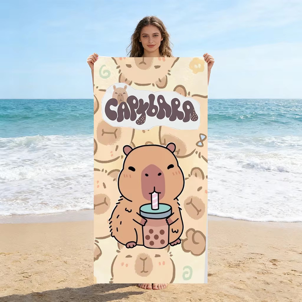 Capybara Cartoon Quick-Drying  - огляд і ціна Towel Small Sport