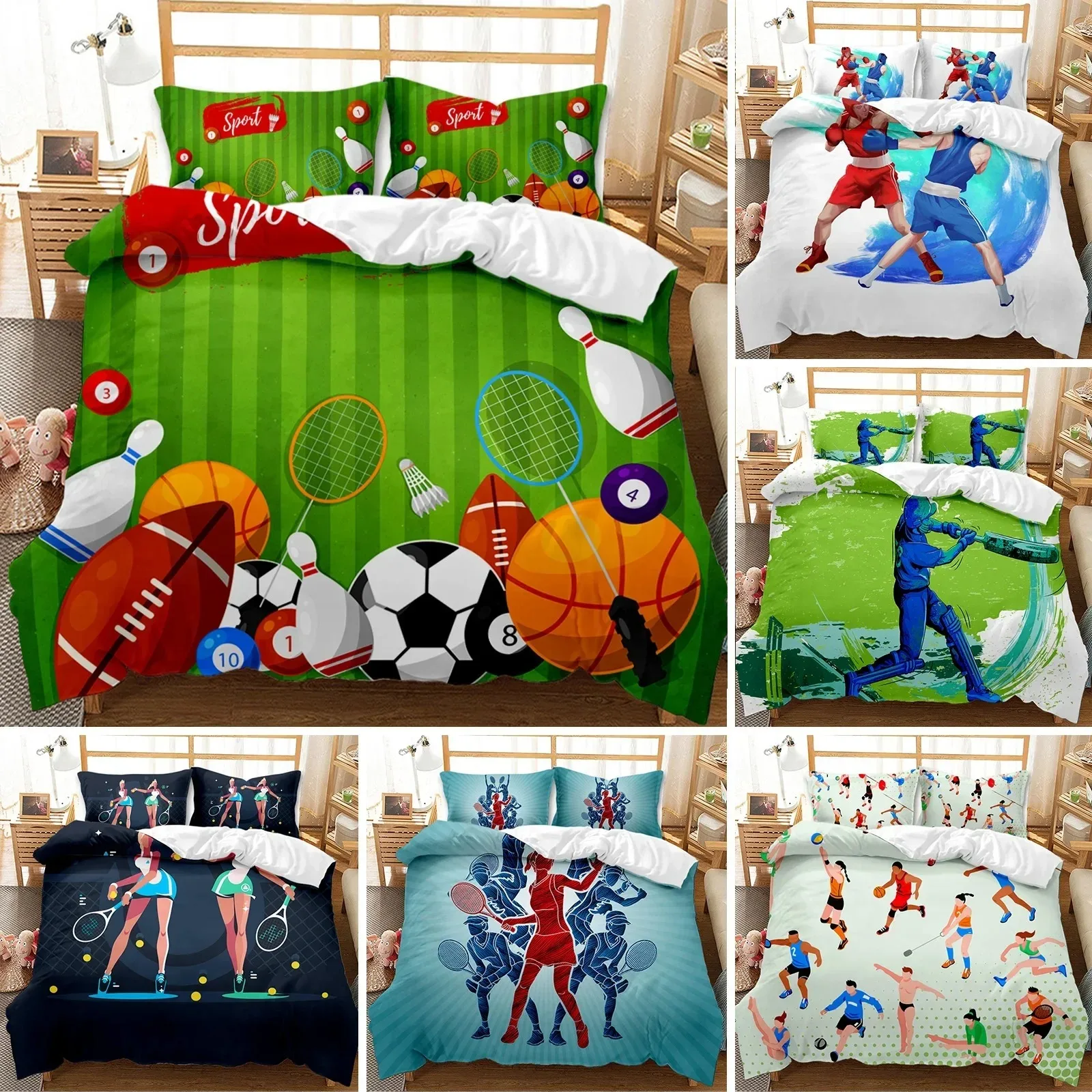 Sports Duvet Cover Set Taekwon - огляд і ціна Badminton Queen