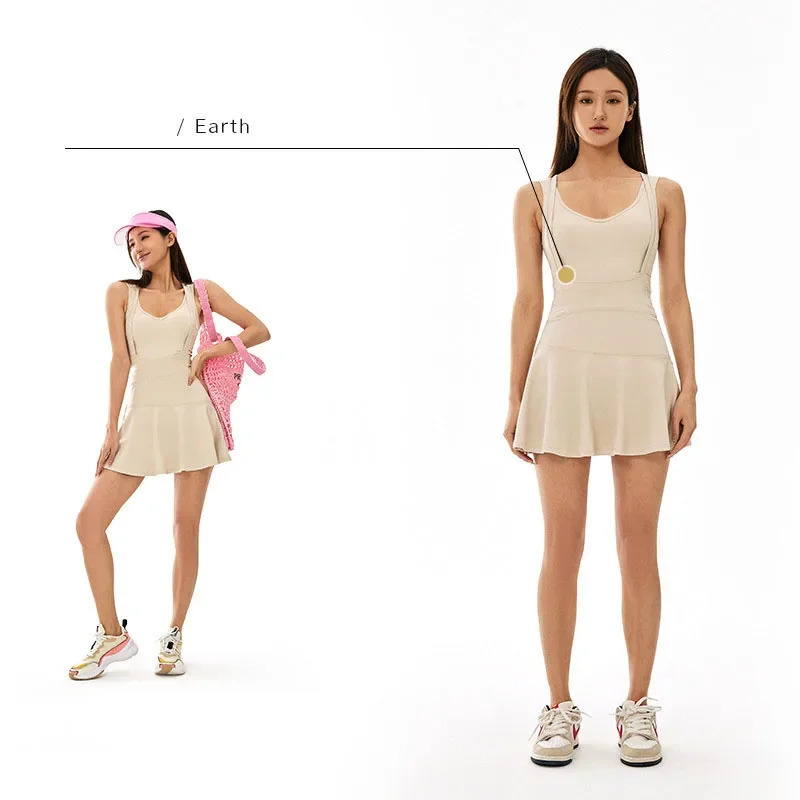 Tennis Dress Female Sleeveless - огляд і ціна Badminton Queen